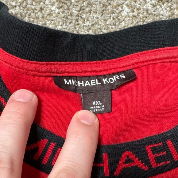 Michael Kors Logo Tape Cotton Blend Sweater - Picture 3 of 4